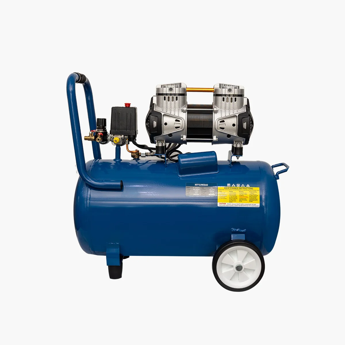 Hyundai Air Compressor 50L Oil Free 2.0HP (HC-OF50P2) - Image 3